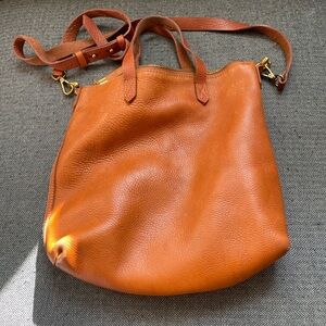 Madewell zip top transport crossbody leather bag